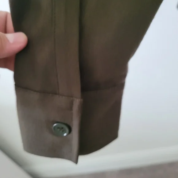 Zara Belted Pocket Blazer Jacket Tie Waist Khaki Size XS - Picture 8 of 12